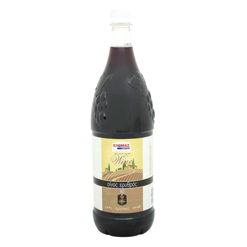 ΕΛΟΜΑΣ Οίνος ημίγλυκος ερυθρός 1,5lt